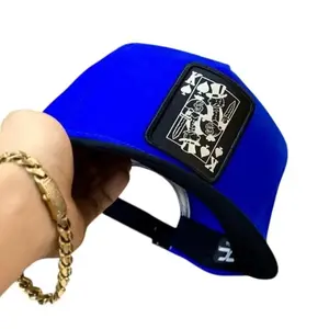 Royal Blue King of Spades Snapback - Monopoly Man Streetwear Hat for Men