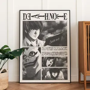 Yagami Death Note Anime Poster, Light Yagami Manga Death Note Anime Art Print Posters (NO FRAME)