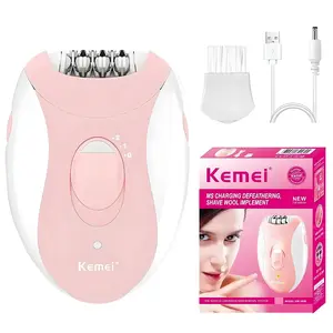 Kemei Km-189b Electric Hair Remover, Waterproof Intimate Trimmer, Compact Portable Shaver, Easy-To-Use Personal Grooming Tool