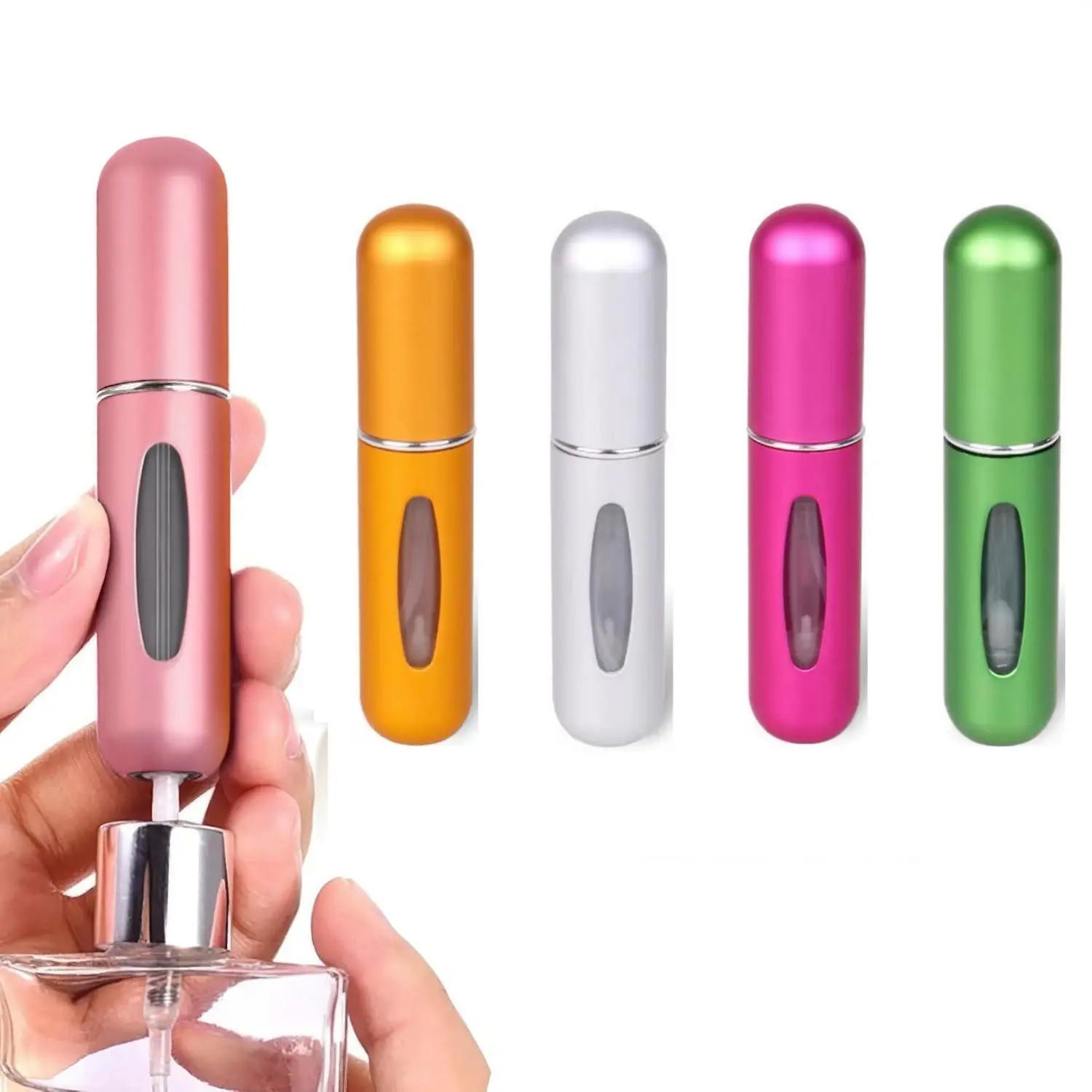 5ML Perfume Atomizer Bottle, Refillable Design Perfume Atomizer Bottle, Portable Perfume Bottle for Travel, Organiser, Travel Size Products, Plastic Bottles