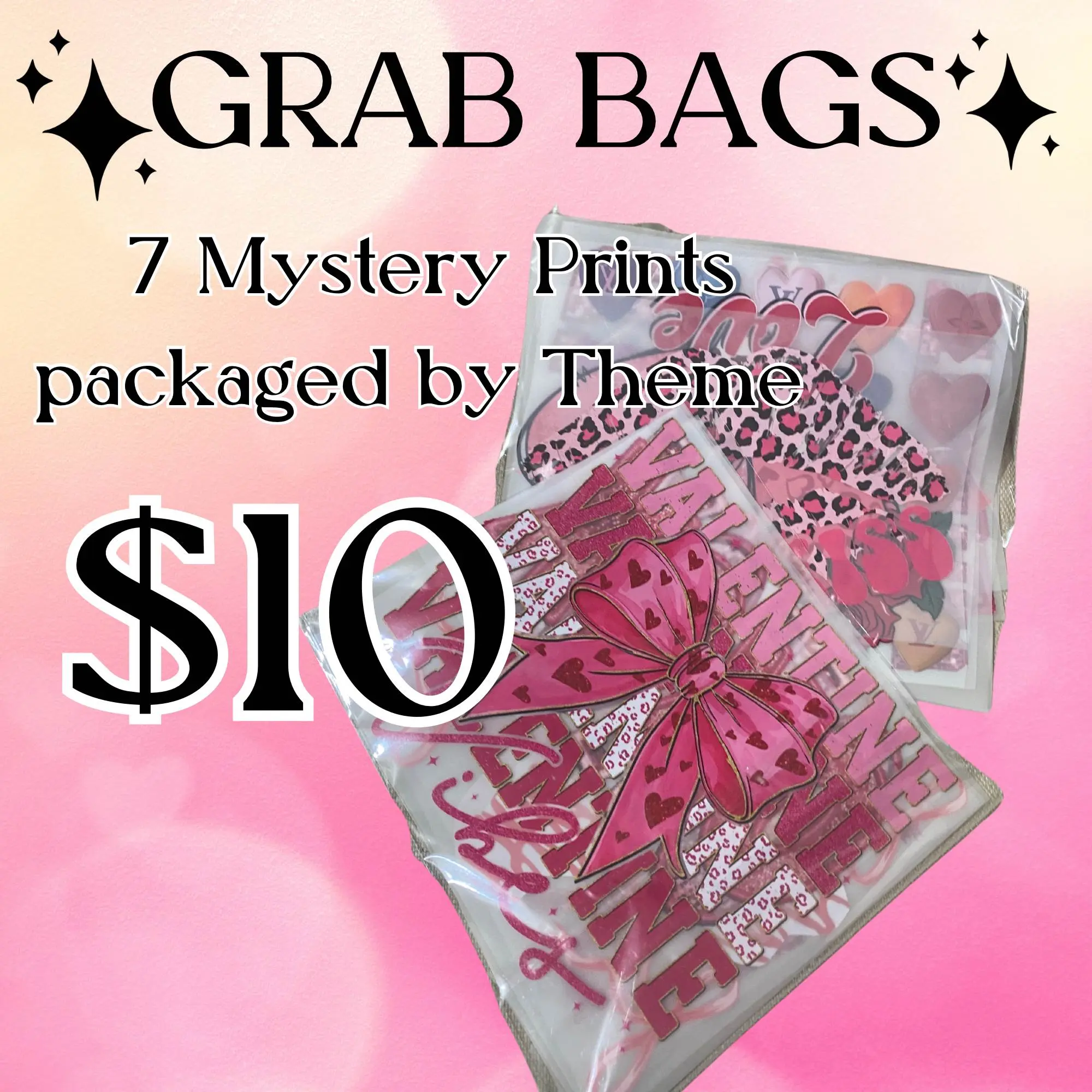 Grab Bag DTF Prints 7/ $10 Grab Bag DTF Prints 7/ $10