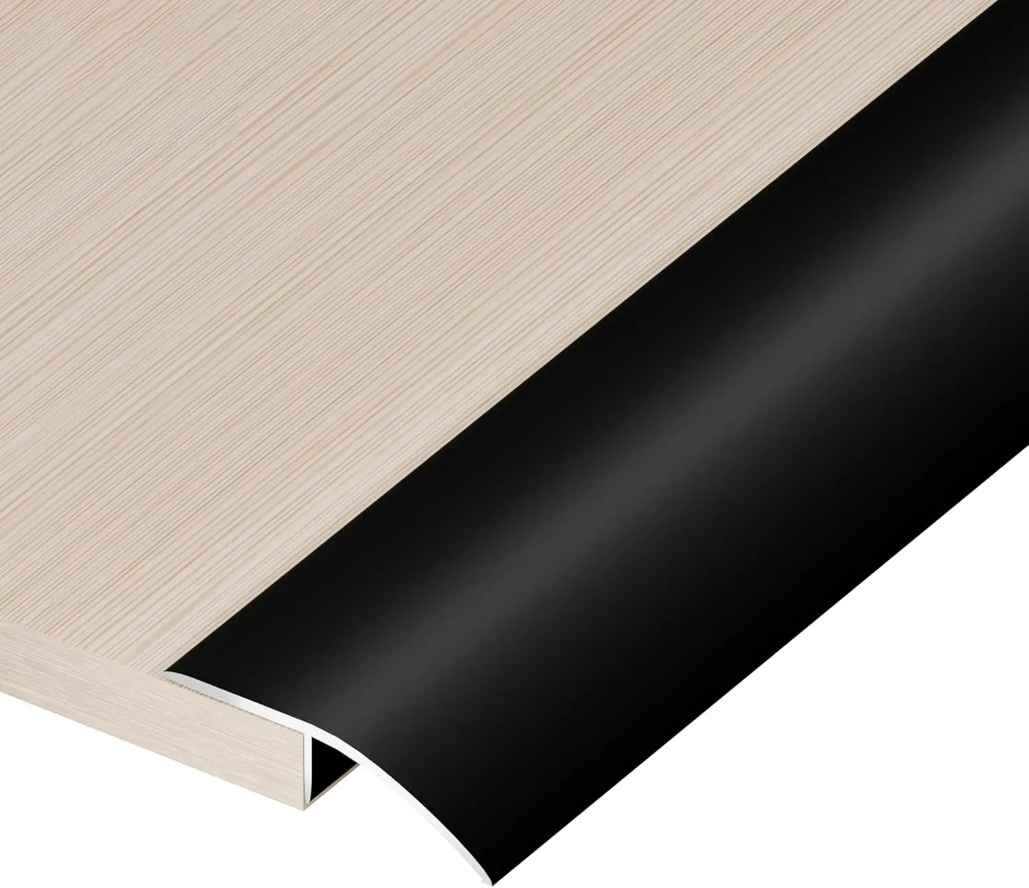 Heavy-Duty Aluminum Floor Transition Threshold Strip, 35.4"X1.7"” Black 36” Water-Resistant Model, Easy Cleaning, Bridges 0.2-0.7in Height Gaps, Ideal for Height Differences in Doorways, Tiles, Laminate Planks