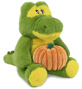 DOLLIBU Super-Soft Polyester Stuffed Pumpkin Toy - 9" Alligator-Designed, Eco-Friendly Plush Animal for Kids