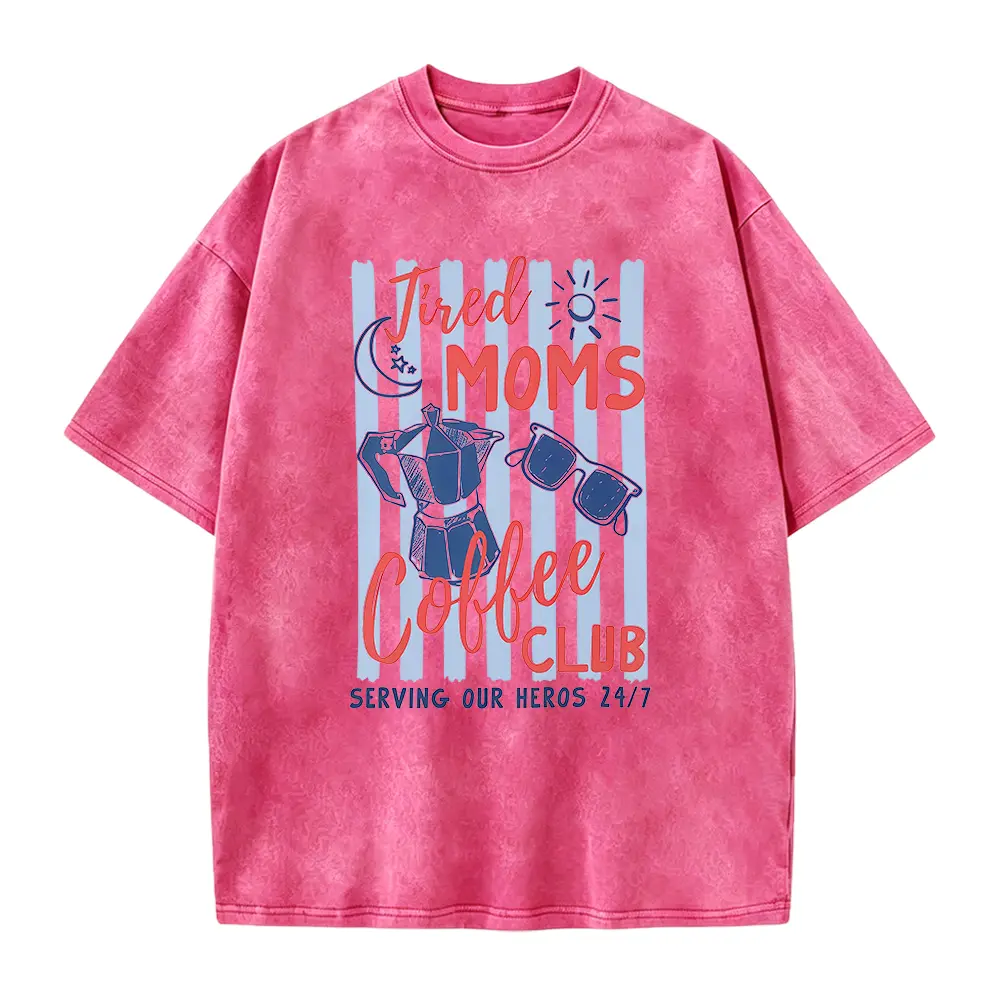 Tired Moms Coffee Club Shirt First Time Mom Gift Chaos Coordinator Tee Trendy Summer Graphic Tee Outfit For Mom Plus Sizing