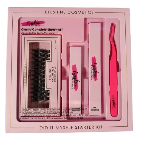 Eyeshine Classic Gift box -(black12-16mm) lashes - includes Black bond and seal, Tweezer, and Oil remover