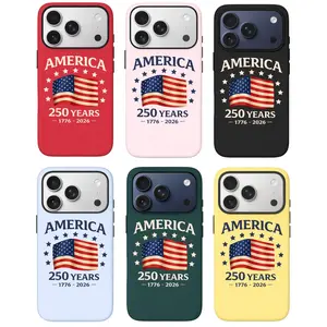America 250 Years Tough Phone Case, USA 250th Anniversary Cover, Vintage American Flag Graphic Case, Patriotic USA Flag Tee Patriotic 1776-2026 Apparel, 4th of July Independence Day Gift for iPhone 15, 16, 17 Pro Max, Pro and Plus