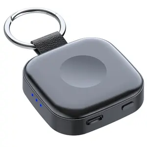 Portable Apple Watch Charger 1200mAh Power Bank, Magnetic Wireless iWatch Charger for Travel, Camping Essentials Compatible with Series Ultra/10/9/8/7/6/SE/5/4/3/2/1 (Black)