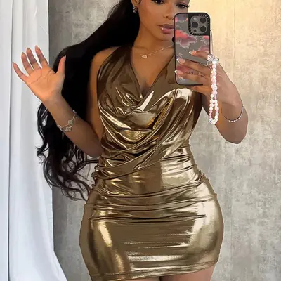 Gold Club Dress - TikTok Shop