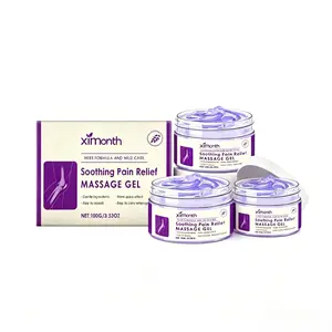 Ximonth 100g Pain Relief Massage Gel, Natural Plant Extracts Soothing Gel, Fast Absorbing Non-Greasy Joint Discomfort Relief Fast-Acting