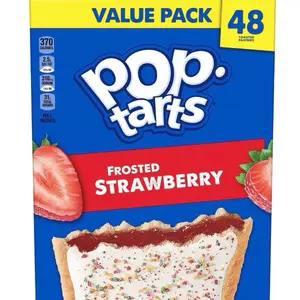 Pop-Tarts Frosted Strawberry Value Pack 48 Toaster Pastries 370 Calories Each