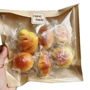 6-pack Soft Wet Texture Simulation PU Mini Bread, Ultra Slow Rebound Squishy Toy, Stress Relief Model & Relaxing Gift