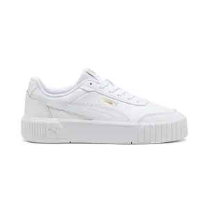 PUMA Womens Carina Mia Lace Up Sneakers Shoes Casual - White