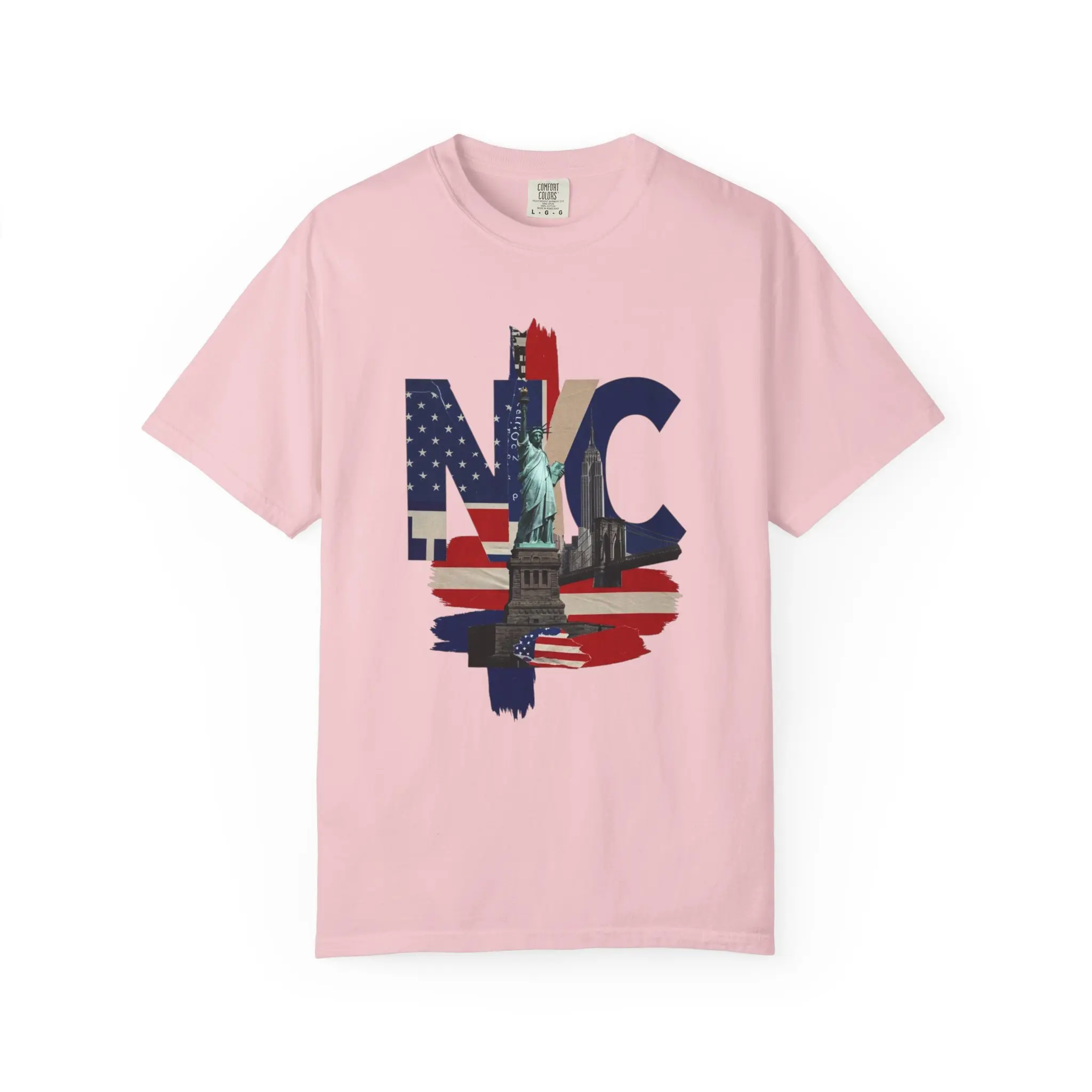 NYC Statue of Liberty American Flag T-Shirt | New York City Tee