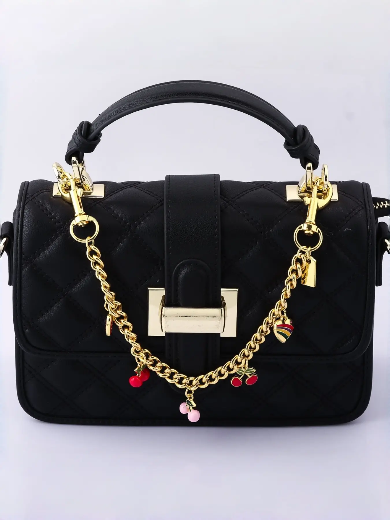 New Cherry Keychain Bag Charm, Car Key Ring, Fashionable Alloy Keychain, Fashionable Hand Chain Accessory, Perfect for Bags and Keys