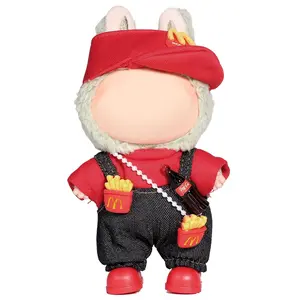 AICase for Lububu Clothes/for Lububu Outfits,Clothes Set for Lububu 17cm Doll,3 Piece Set Hat Clothing for la-bubu, Boys and Girls Stylish Adorable Dolls Clothes Accessories (No Doll)