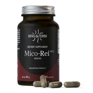HIFAS DA TERRA Mico-Rei - Organic Reishi Mushroom Extract Powder Capsules, Nootropic Supplements for Women & Men, Red Reishi Adaptogen Pills for Energy & Immune Support for Women & Men - 70 Capsules