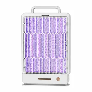 Electric Bug Zapper Indoor Outdoor, 3-in-1 Mosquito Killer Lamp with UV Light + CO2 Attraction + Electric Grid, Wall Mounted or Desktop Insect Zapper for Home Patio Garage Garden Restaurant Warehouse, Rechargeable Fly Trap with Universal Plug