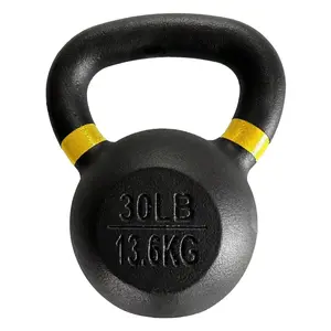 30 lbs Cast Iron Kettlebell Single Piece with Textured Grip Suitable for Home Gym Strength Training and Full Body Workout