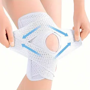 1 Piece Of High-Quality Product: Reinforced Compression Knee Brace - Adjustable Breathable Meniscus Support With Hexagonal Design, Lightweight And Washable, Unisex Basketball, Running, Cycling, Stabilizer, Mobility Support, Hexagonal Perforation