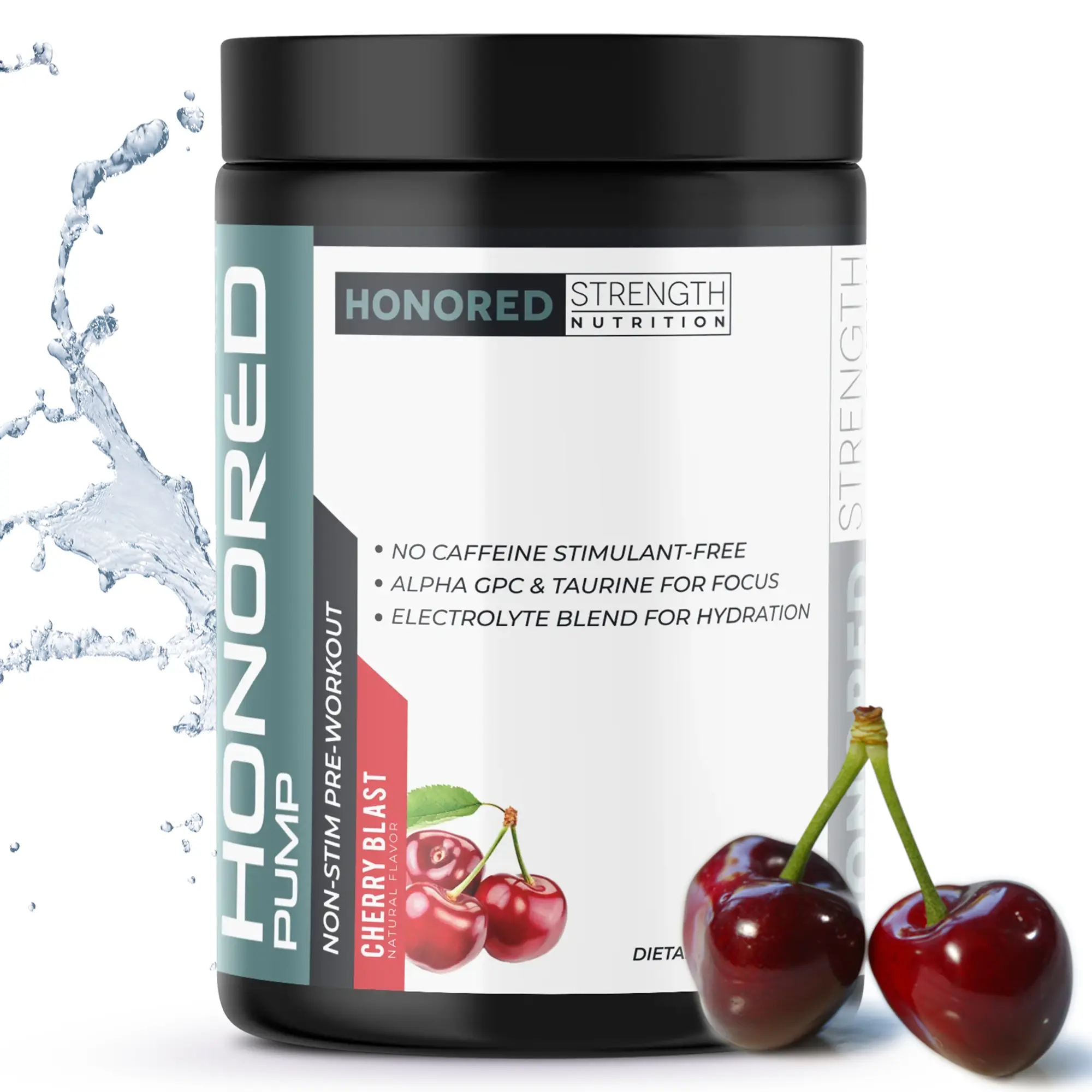 Honored Pump (Cherry Blast) Beverage Energy Sport Drink Natural with Electrolyte Blend, Beta-Alanine & Citrulline Malate - Dietary & Healthcare