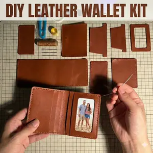 DIY Real Leather Wallet (Easy)(D34)