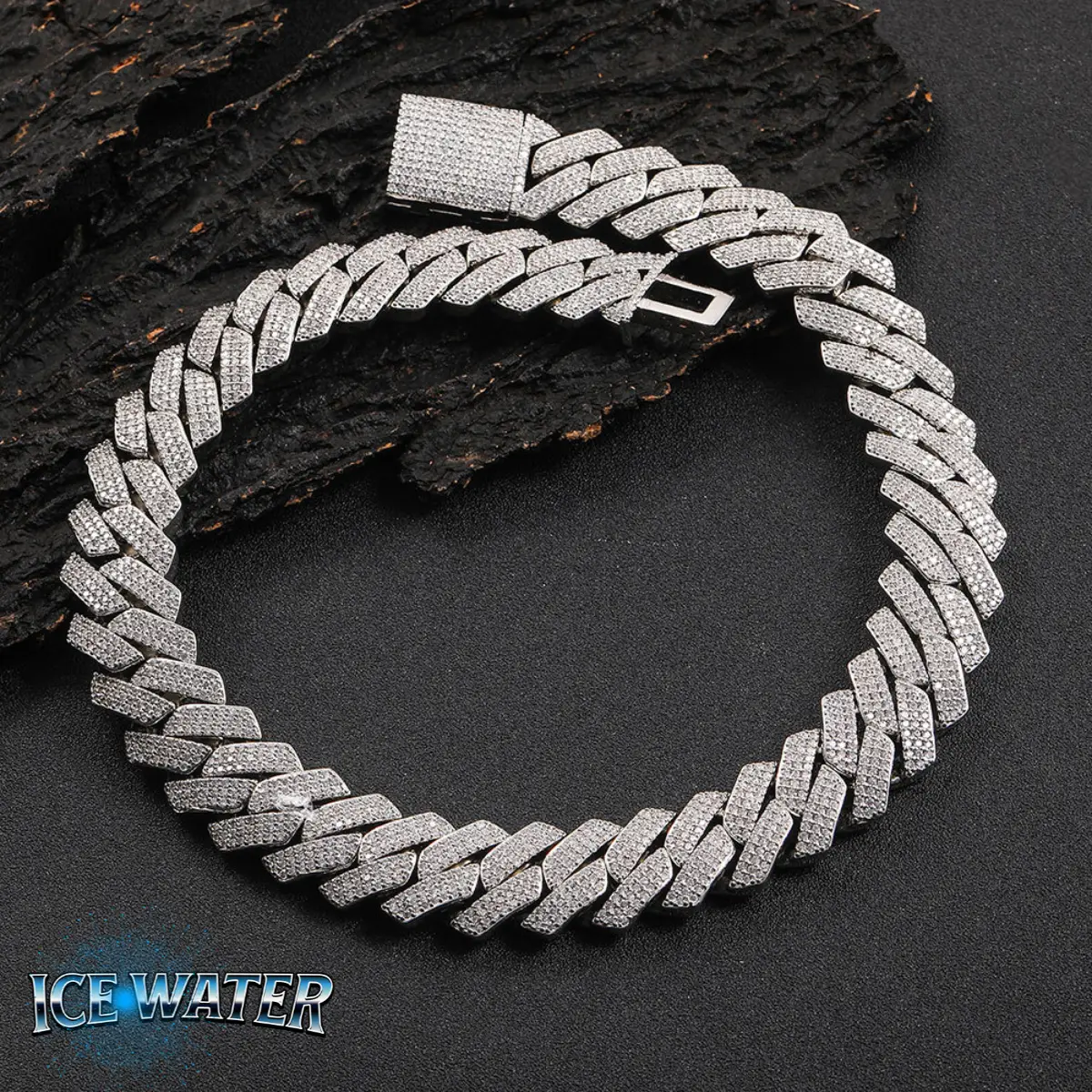 ICE WATER 20MM Cuban Link hippop fashion zirconia and copper chain
