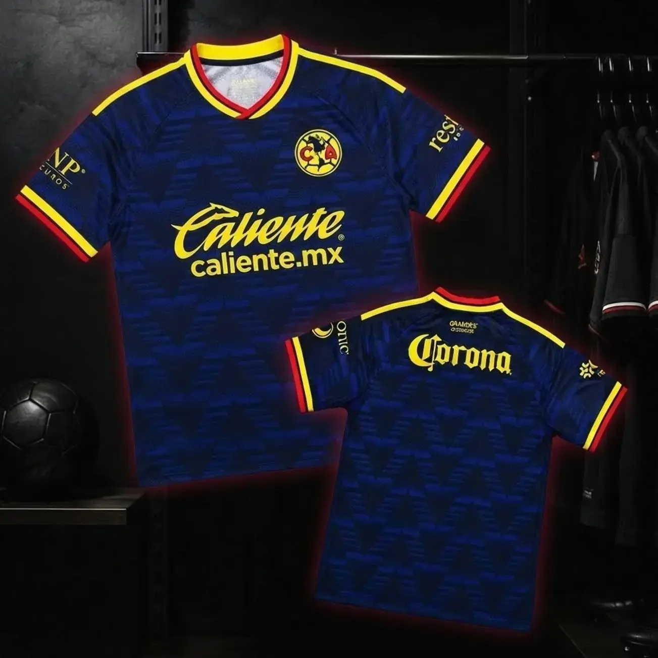 Royal Blue Club America Soccer Jersey 26-27, Home Football Shirt, Quick Dry Breathable Sports Jersey, Short Sleeve Game Day Fan Top