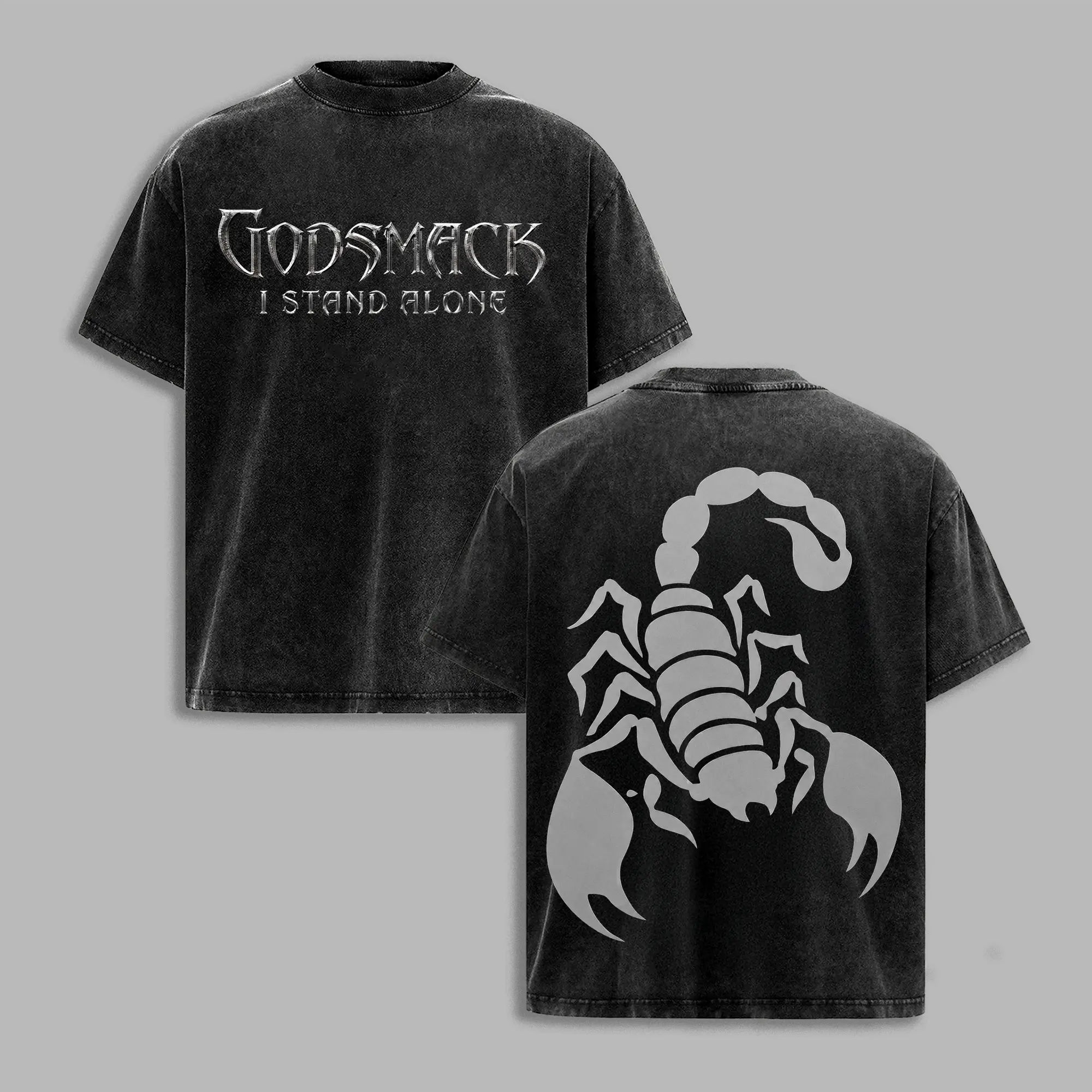 Godsmack I Stand Alone Vintage Washed T-Shirt, Scorpion Graphic Rock Tee, Heavy Metal Band Shirt, Unisex Concert Apparel, Godsmack Fan Gift,  Godsmack, IStandAlone. HeavyMetal, HardRock, MetalMusic