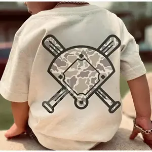 Youth and Adult Baseball Camo Shirt, Trendy Camo Baseball Boy Pullover, Camo Girl Pullover, Vintage Camo Youth Shirt, toddler youth shirt, kids clothing, birthday gift, summer shirt, Family shirt, festival outfit