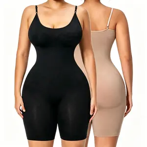 GLOD CARP 2PCS Women Tummy Control Shapewear Bodysuit Seamless Shaping Full Body Shaper Scoop Neck Cami  Easy Slideshaper Tank Top,Thigh Slimmers And Minimalist Womenswear Compression Garment  Waist Underwear