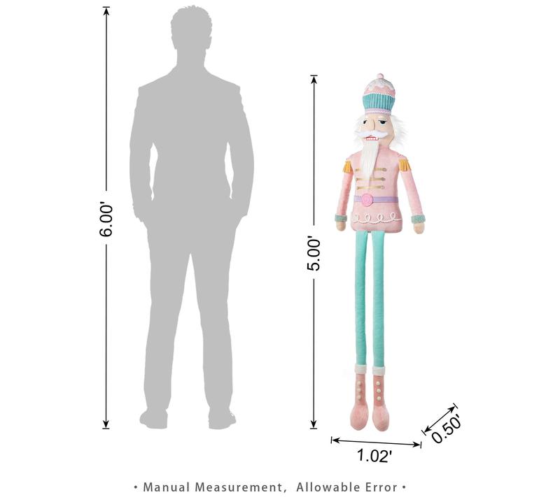 Glitzhome 60"H Christmas Extra Large Fabric Nutcracker