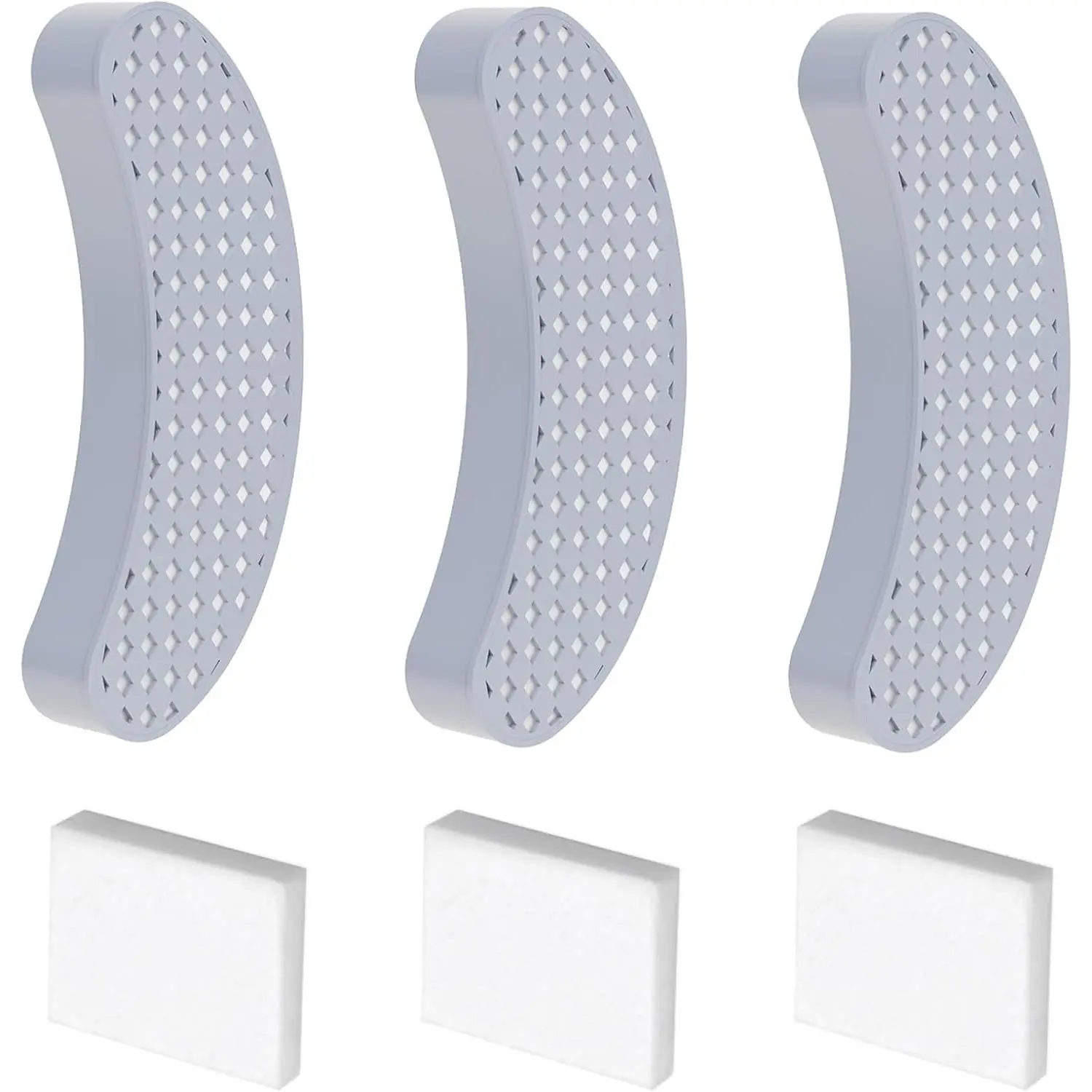 Pet Fountain Filter Replacement Kit - 3 Filters + 3 Sponges, Synthetic Multi-Layer Design, Easy Replacement for 108oz/3.2L Stainless Steel Automatic Pet Water Dispenser, Delivers Cleaner Water
