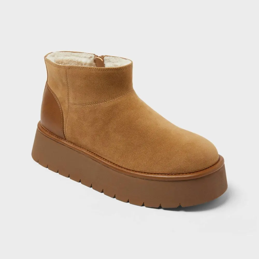 Women’s Missy Faux Suede Boots with Memory Foam Insole - Wild Fable