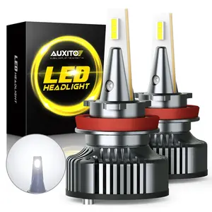 AUXITO H11 LED Bulbs H8 H9 LED Lights, 80W 16,000LM Per Pair, 500 Percent Brighter, 6500K Cool White, Angle Adjustable CanBus Ready Bulbs, Pack of 2 Y13