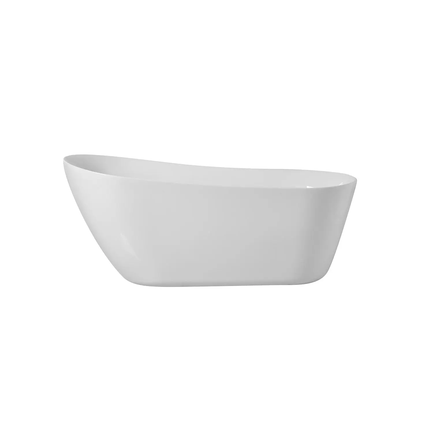 67 Inch Soaking Single Slipper Bathtub In Glossy White - Style: 8463852