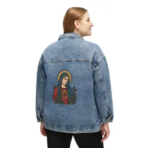La Virgen de Guadalupe Jean  Denim Jacket, Virgen Mary Jean jacket