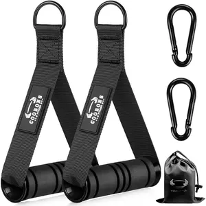 Heavy Duty Exercise Handles, Gym  Handles for  Machine Attachments, D Handle  Attachments, Handles for Resistance Bands, Workout Accessories,  Equipment for  Gym
