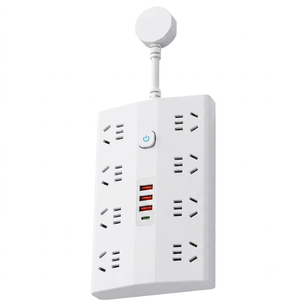 3-- Desktop Strip with Ports, Multi Outlet Surge Protector Extension Cord, to Multiple Socket Splitter with Master Switch, Fast Station for Home Office Dorm Room Travela set Global Universal Travel phone stand self-eject ch too module a moko USB-C Mini Wa