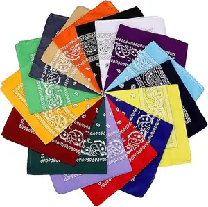 16 Pcs Bandanas Multi-Purpose Bandanas Paisley Cowboy Polyester Headbands 22x22 inch