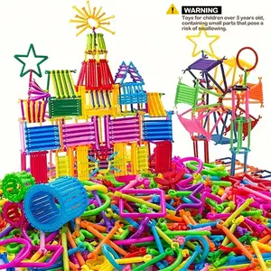 205-Piece Kids Magic Wand Building Blocks Set, Creative Building Block, Educational Toy Puzzle, Multifunctional Learning Tool, Perfect Gift for Halloween & Christmas