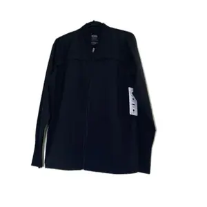 Large Sized Black Long Sleeve Scrub Uniform Jacket for Standard Wear