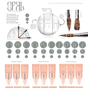 Opal Nail Academy:  Acrylic Application Practice Sheet | Nail Art Practice Sheet | Nail Practice Sheet
