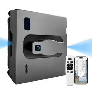 PuRuiKai HCR-21B Window Cleaning Robot with Dual Water Spray, 2500Pa Strong Suction, TUYA App Control, for High-Rise/ frameless glass, bathroom doors, mirrors