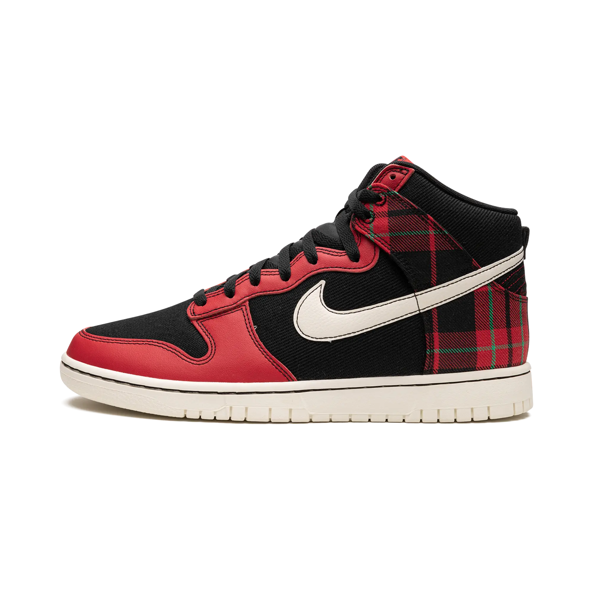 Dunk High "Plaid - Black/Red" DV0826 001