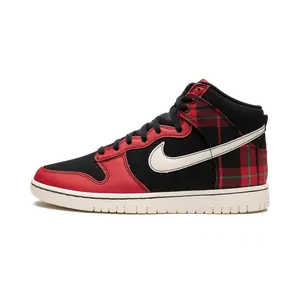 Dunk High "Plaid - Black/Red" DV0826 001