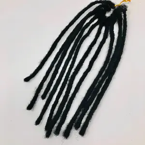 Real Human Hair Dreadlocks Handmade Loop Ended - Afro Kinky Medium