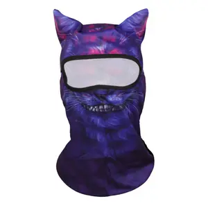3D Cat Ski Balaclava Sheisty Face Mask with Ears for Music Festivals Raves Ski Halloween Party Outdoor Activities