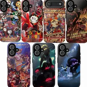 The Amazing Digital Circus Mystery Folklore Plaid Cryptidcore Cartoon Fan Gift Art Trendy Tough Phone Case. Edgy Quirky Aesthetic Heavy Duty Shockproof Protective Smartphone Cover for iPhone 17 Pro Max 16 Air 15 14 13 12 11.