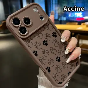 Paw Print Symphony Phone Case for  iPhone 17 Pro Max 16 Plus 15 14 13 12 11 XR Air E Matte TPU Drop-Proof Rugged Durable Soft Bumper Cover Gift for Boy