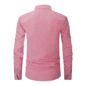 Men'sRegularFitPlaidPrintLongSleeveButtonUpShirt,CasualComfyTopforAllSeasons,Men'sClothesforDailyWear